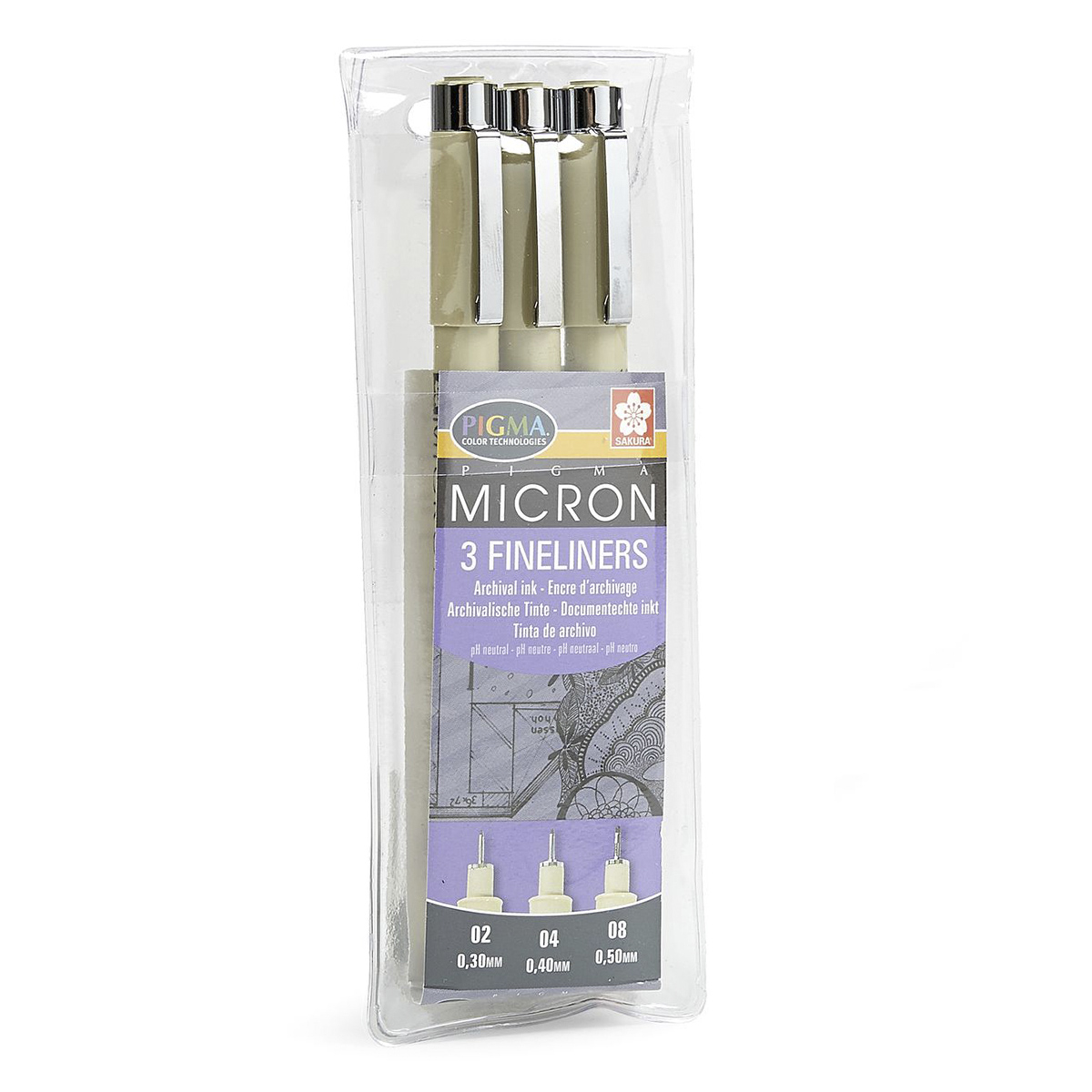 Sakura "Pigma Micron 3er Set" - Black