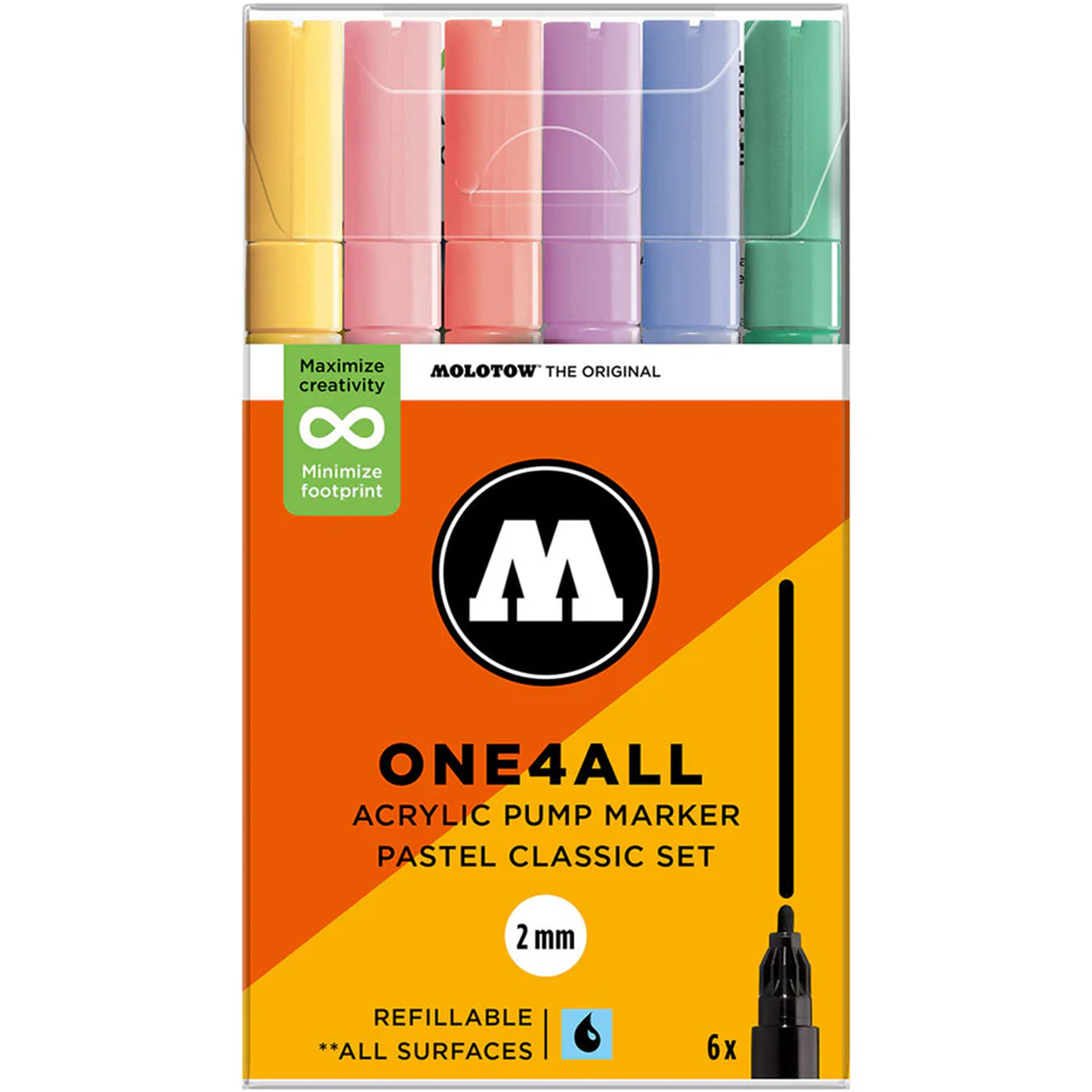 Molotow "127HS" One4all 6er Marker Set (2mm) - Pastel Classic