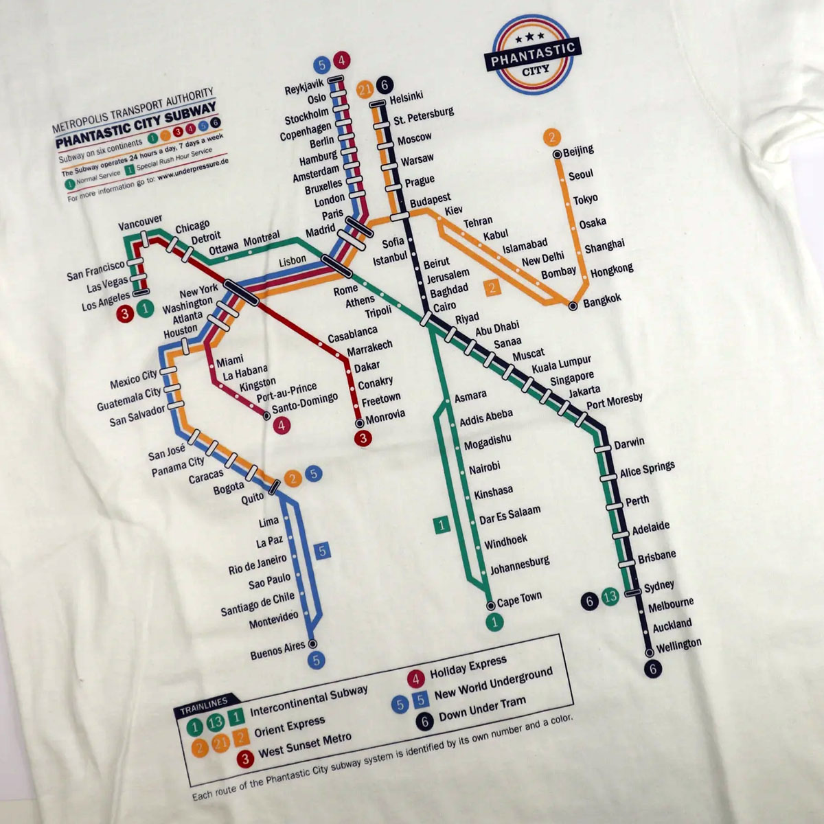 Underpressure T-Shirt "Phantastic City" White