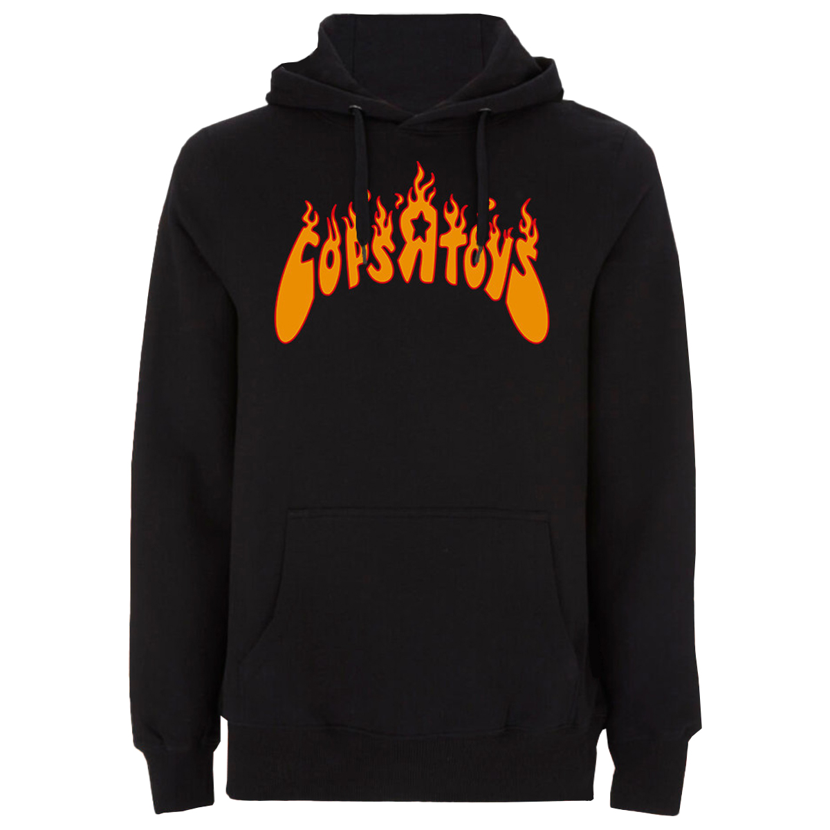 Hoodie "Cops R Toys - Flames" Black
