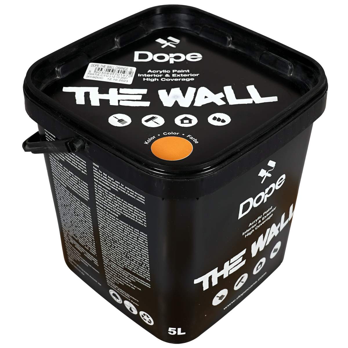 Dope Acryl Premium Wandfarbe "The Wall 5L" Orange