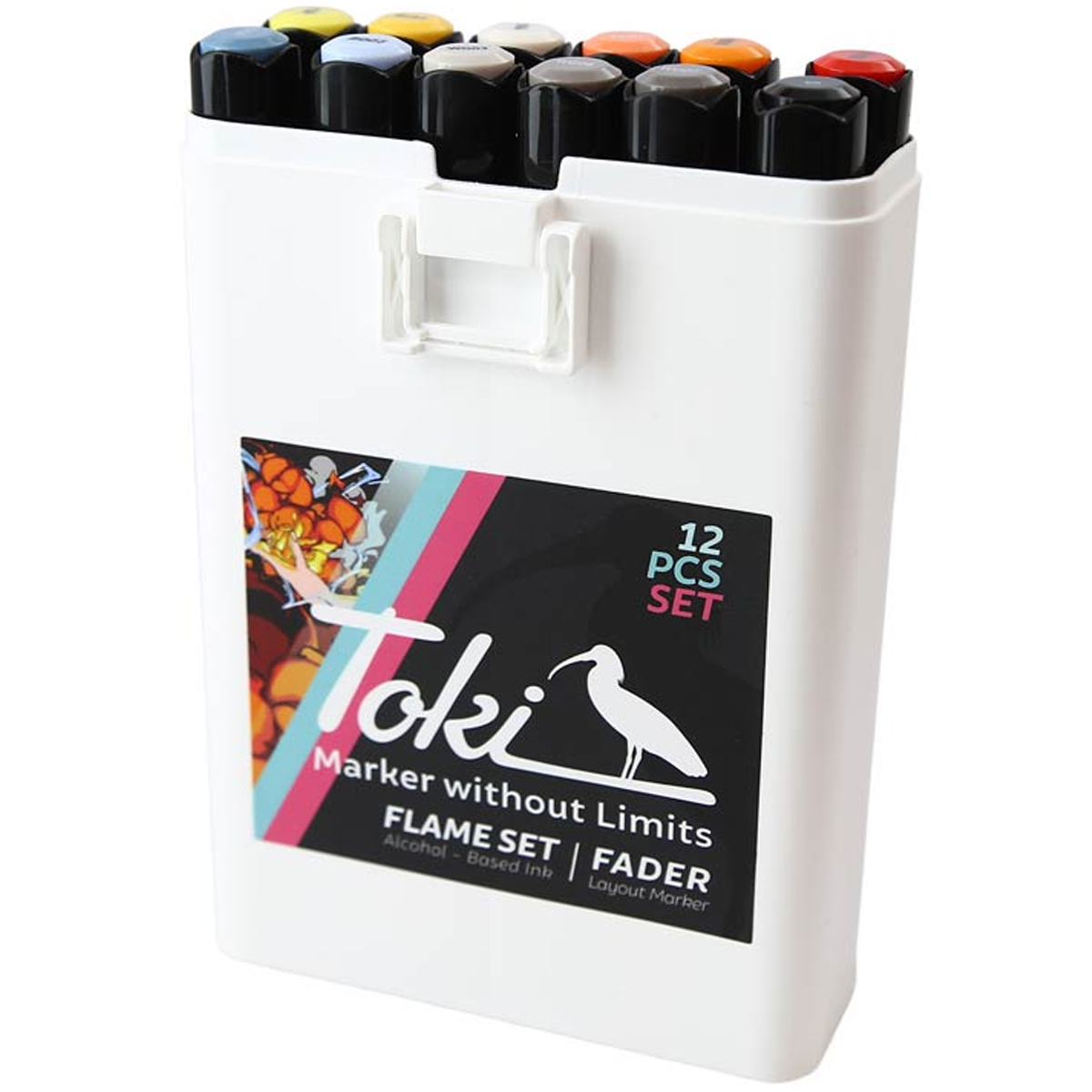 Toki "Fader" Layout Marker 12er Set Flame