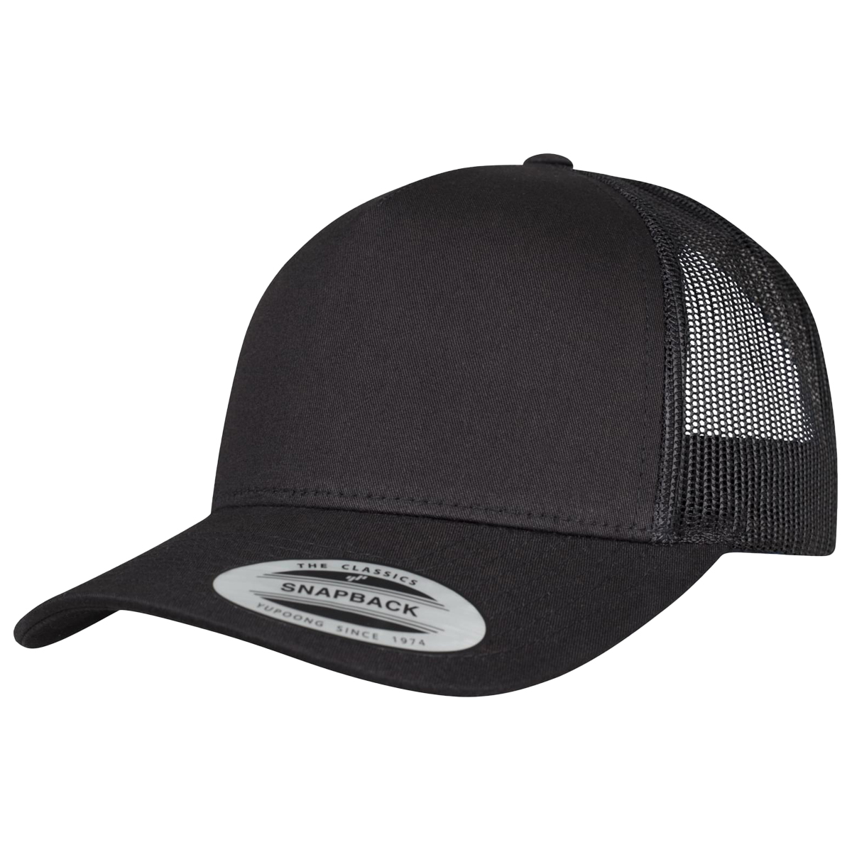 Flexfit "5-Panel Retro Trucker Cap" - Black