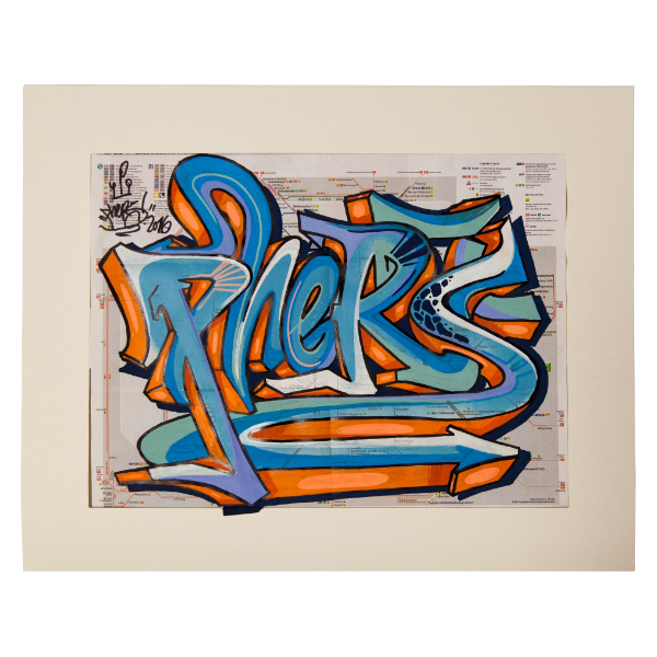 "Phers - Skizze I (Original & in Passepartout)" 40x50cm