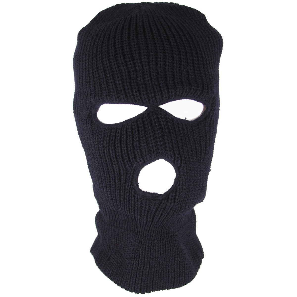 Maske "Balaclava - 3 Loch (grob gestrickt)" - Black