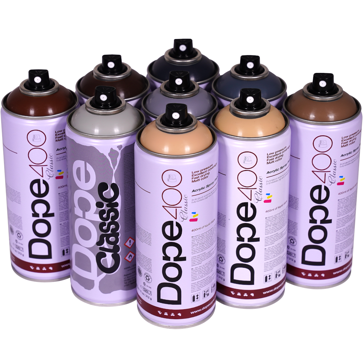 Dope "Classic Paint 9er Paint Box Dust Bowl" (9x400ml)