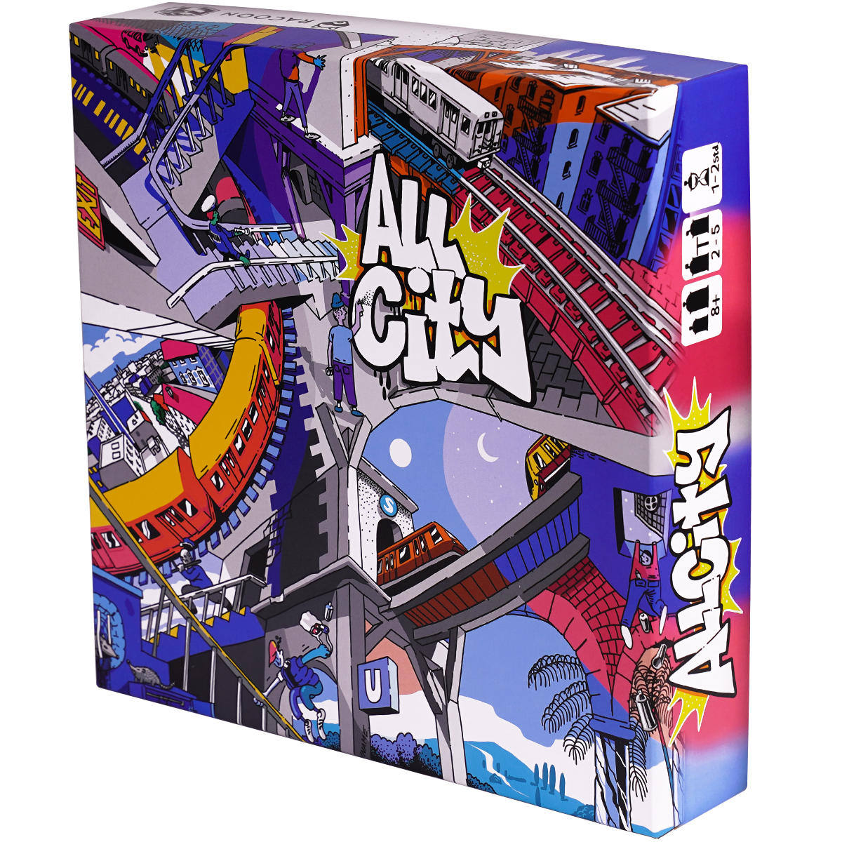 Brettspiel "All City - Das Trainwriting Brettspiel" (58x58cm)