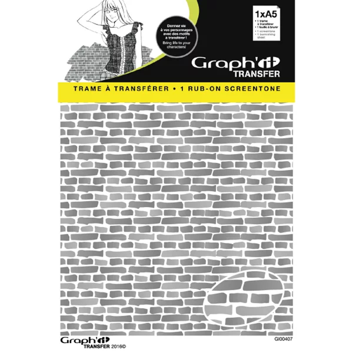 Graph´It "Transfer A5 - rub on screentone" - Design8