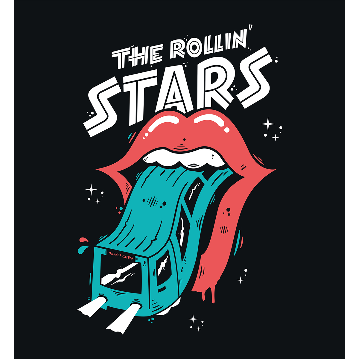 S-Fly Hoody "The Rollin´ Stars" Schwarz