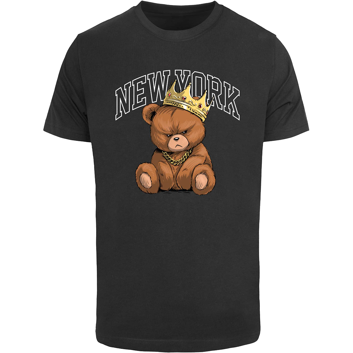 Mister Tee T-Shirt "NY Crowned Bear" Black