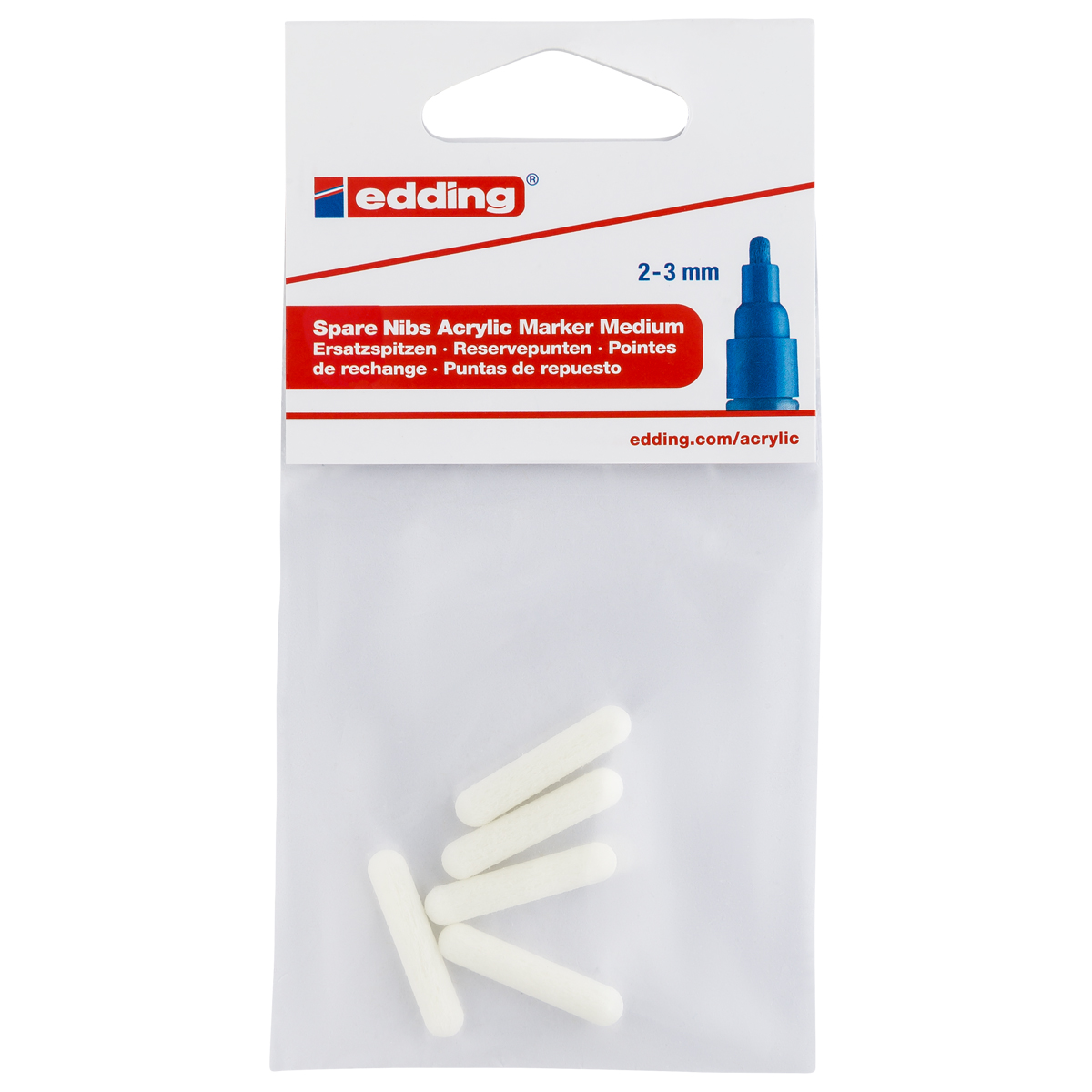 Ersatzfilze Edding "5100" Rundspitze (2-3mm) - 5 Stk.