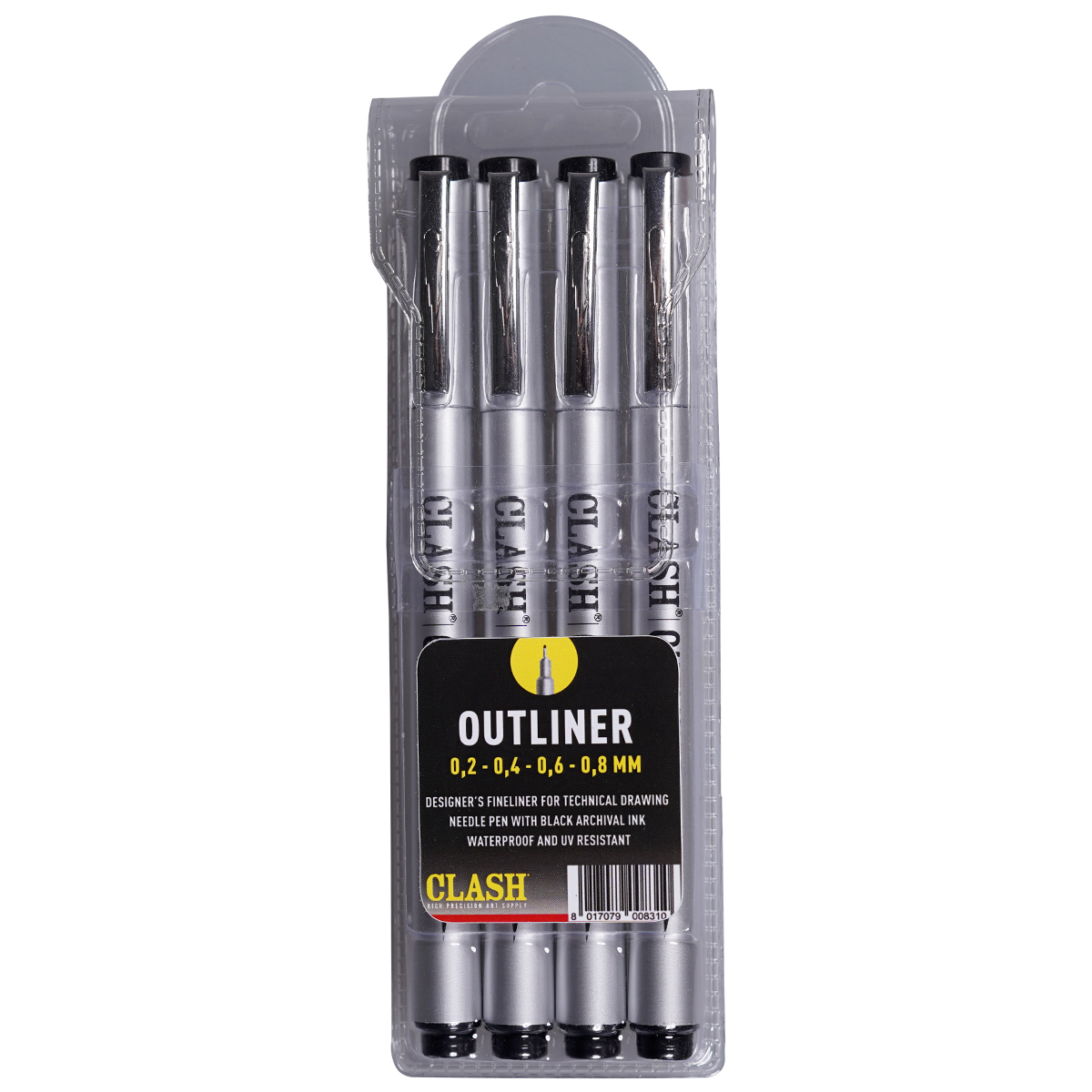 Clash "Outliner" (0,2/0,4/0,6/0,8mm) - 4er Etui 