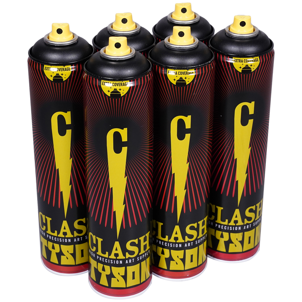 Clash Paint "Tyson One Color Sixpack - Black" (6x600ml)