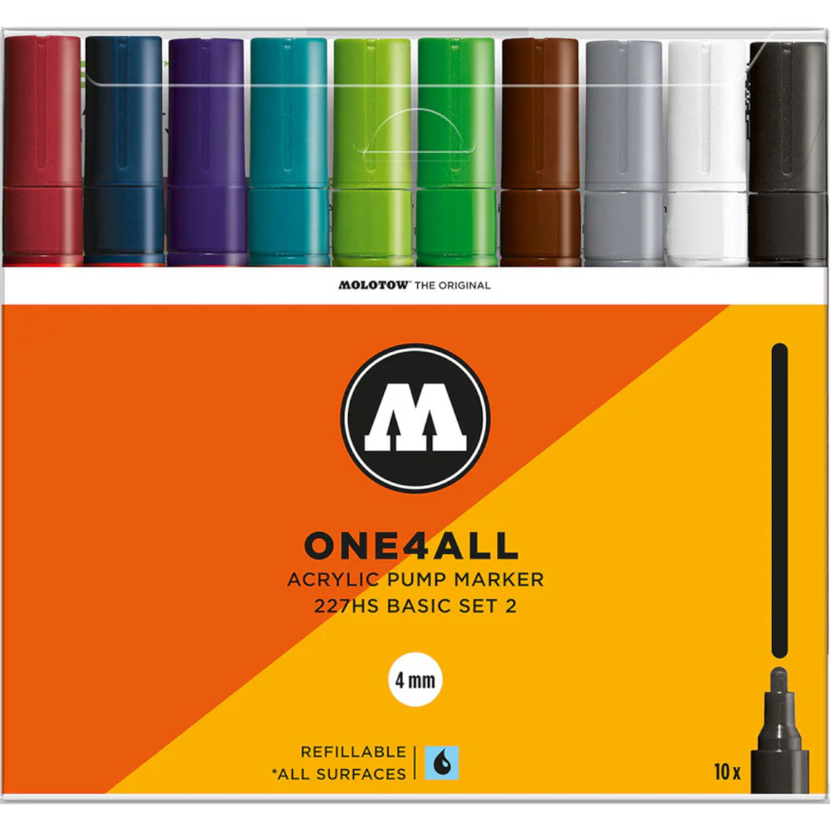 Molotow "227HS" One4all 10er Marker Set (4mm) - Basic 2
