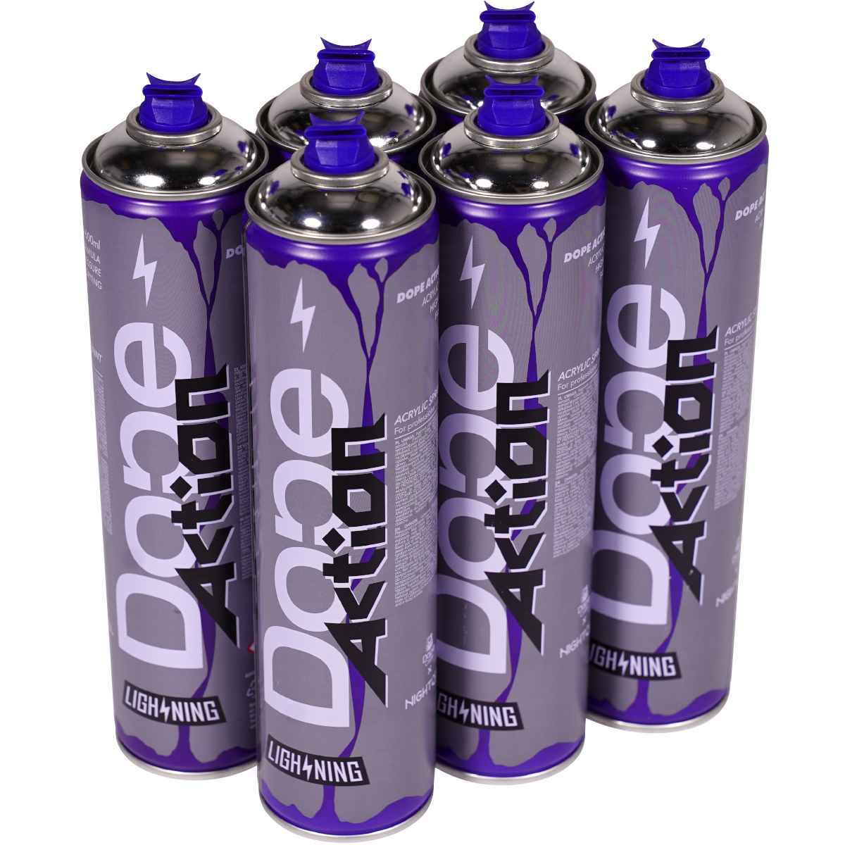 Dope x Night Quill Sixpack "Action Paint Lightning" Chrome (6x600ml)