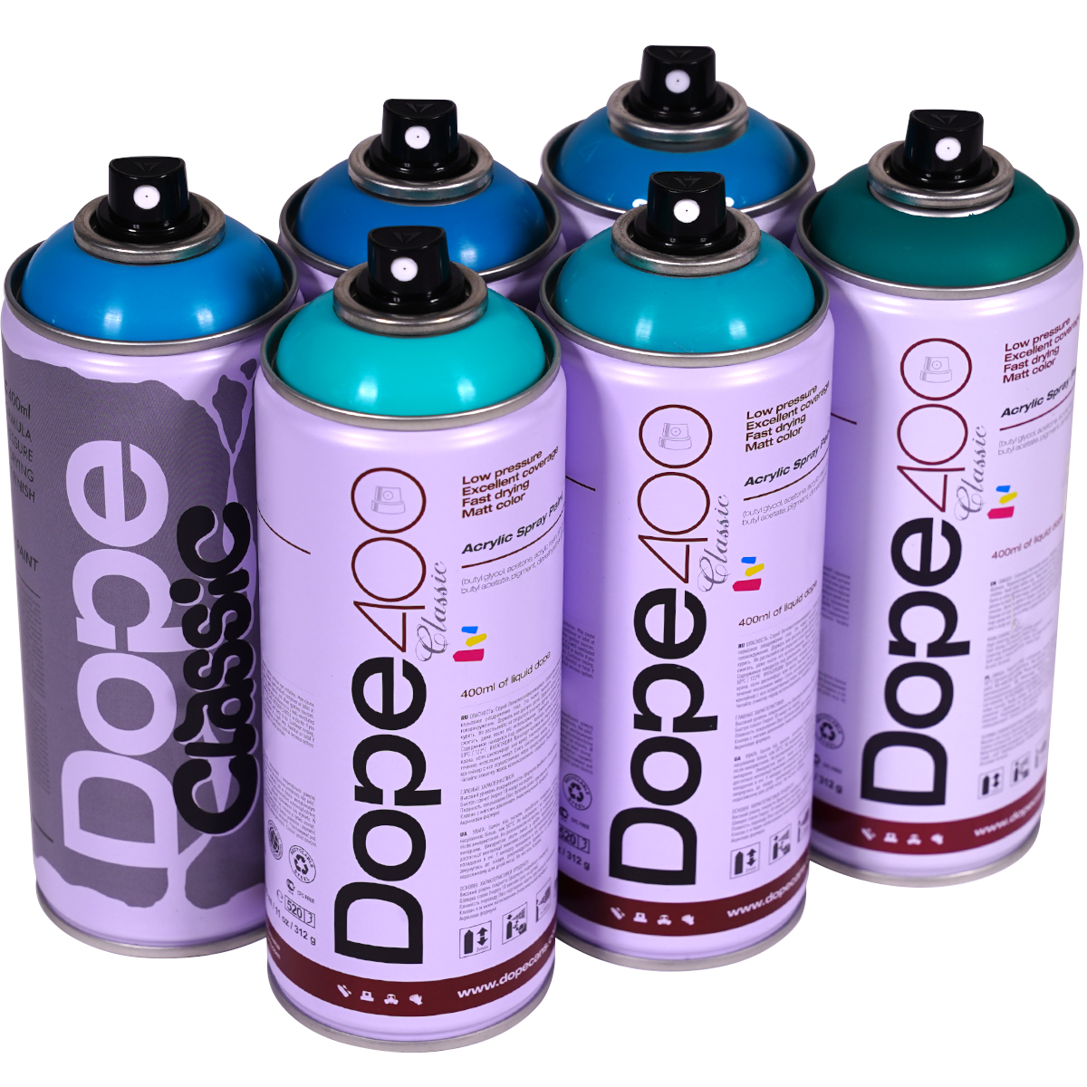Dope "Classic Paint Sixpack Aquarius" (6x400ml)