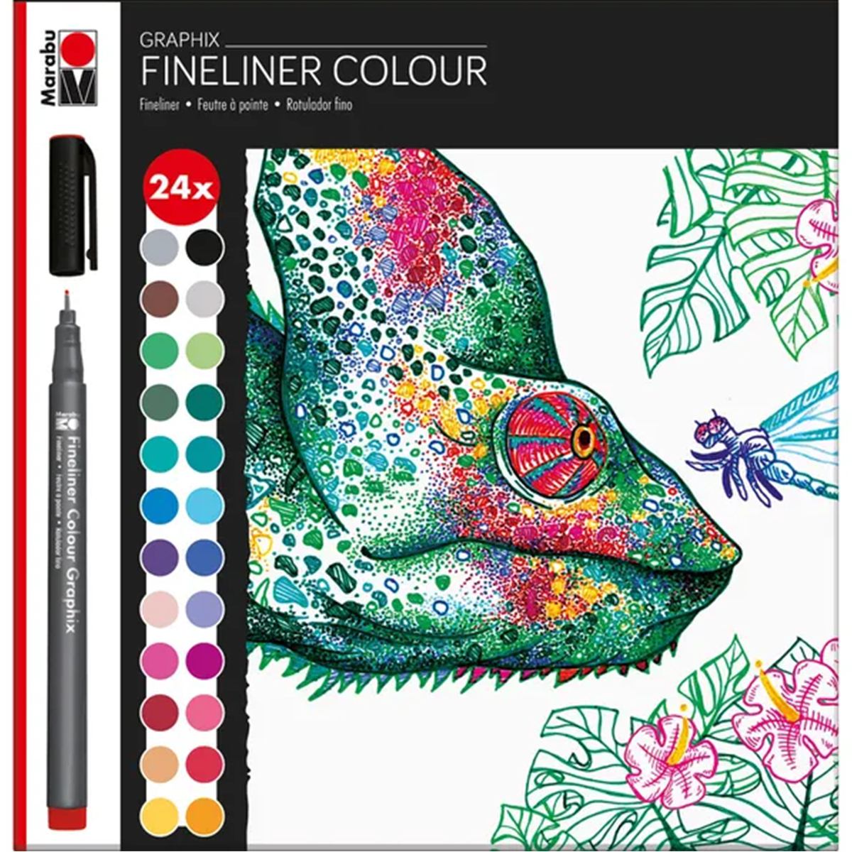 Marabu "Colour Graphix Hypnotize" Fineliner 24er Set (0,5mm)