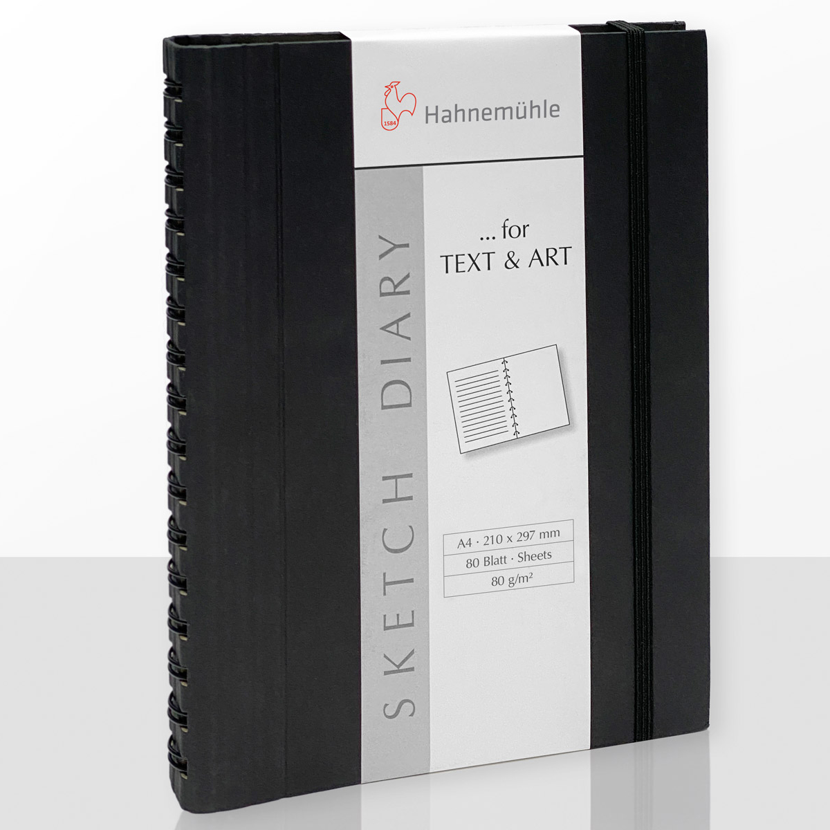 Hahnemühle "Sketch Diary Black" A4 Hochformat 120g/m²