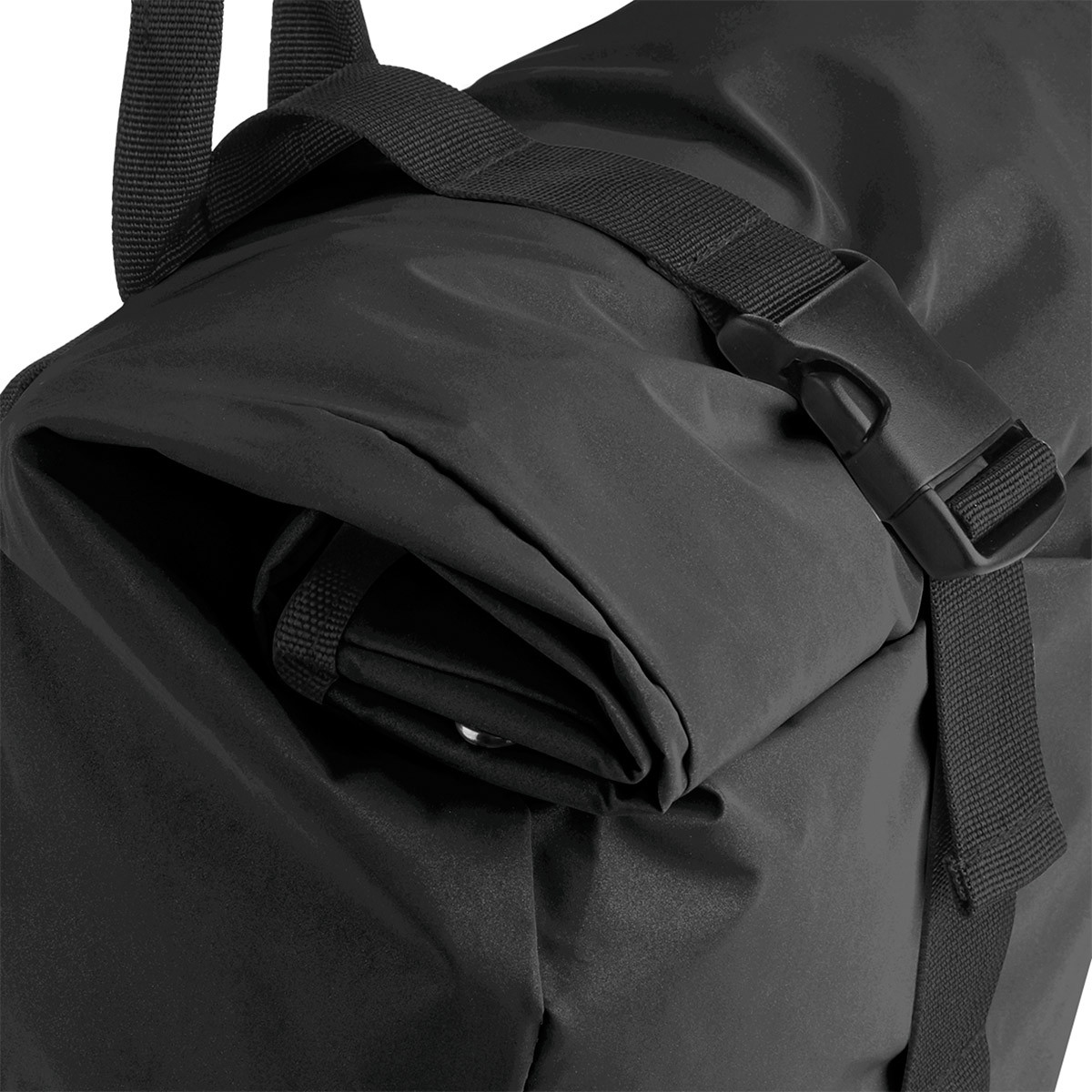 Ruck2 BagBase BG138 "Reflective Roll-Top Backpack" Black Reflective