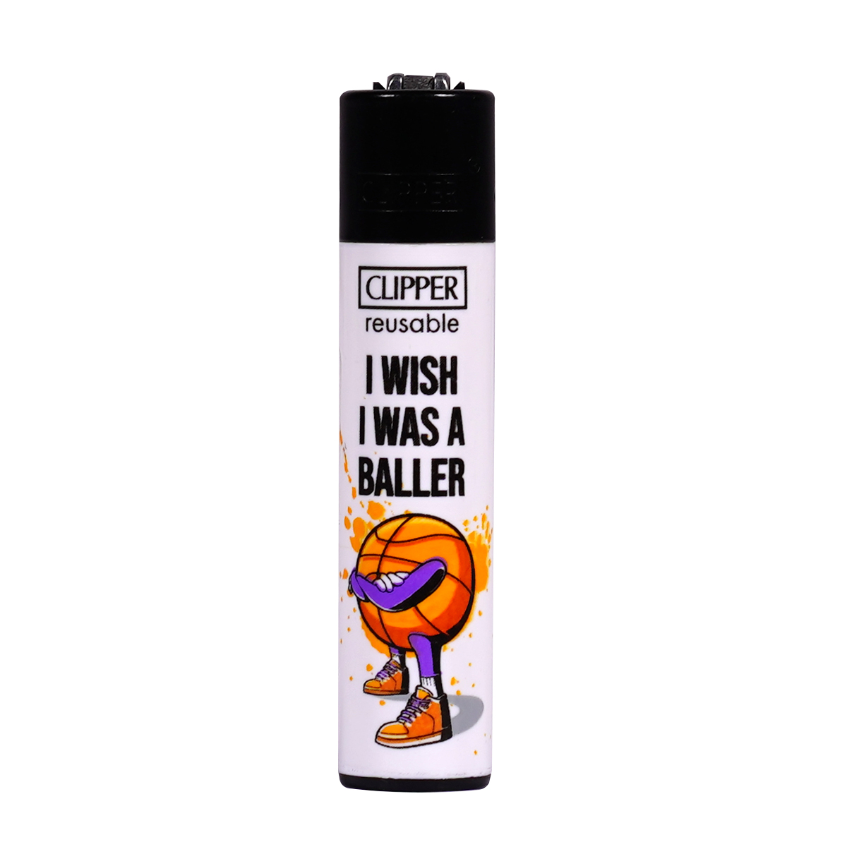 Clipper Feuerzeug "I wish i was a baller"