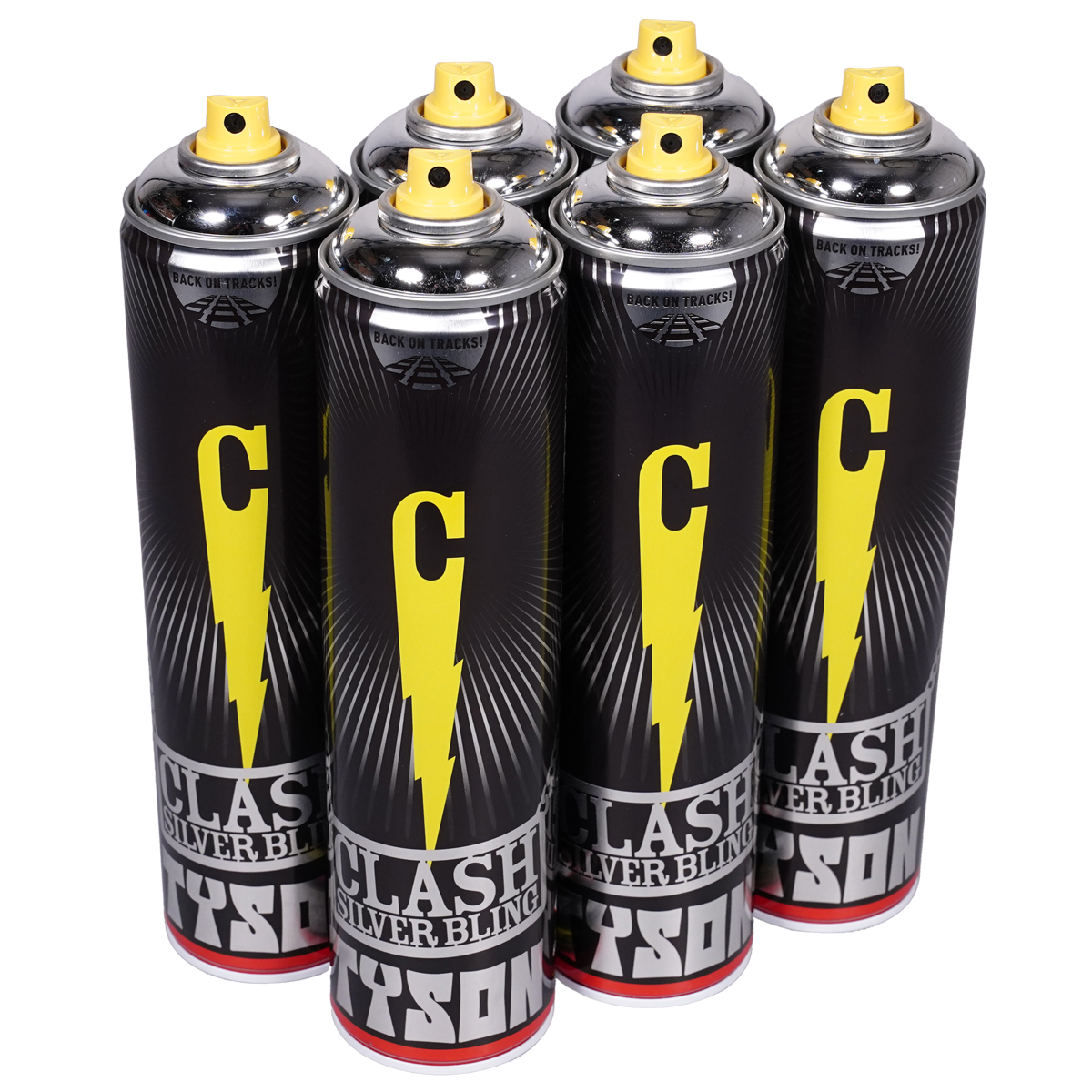Clash Paint "Tyson One Color Sixpack - Chrom" (6x600ml)