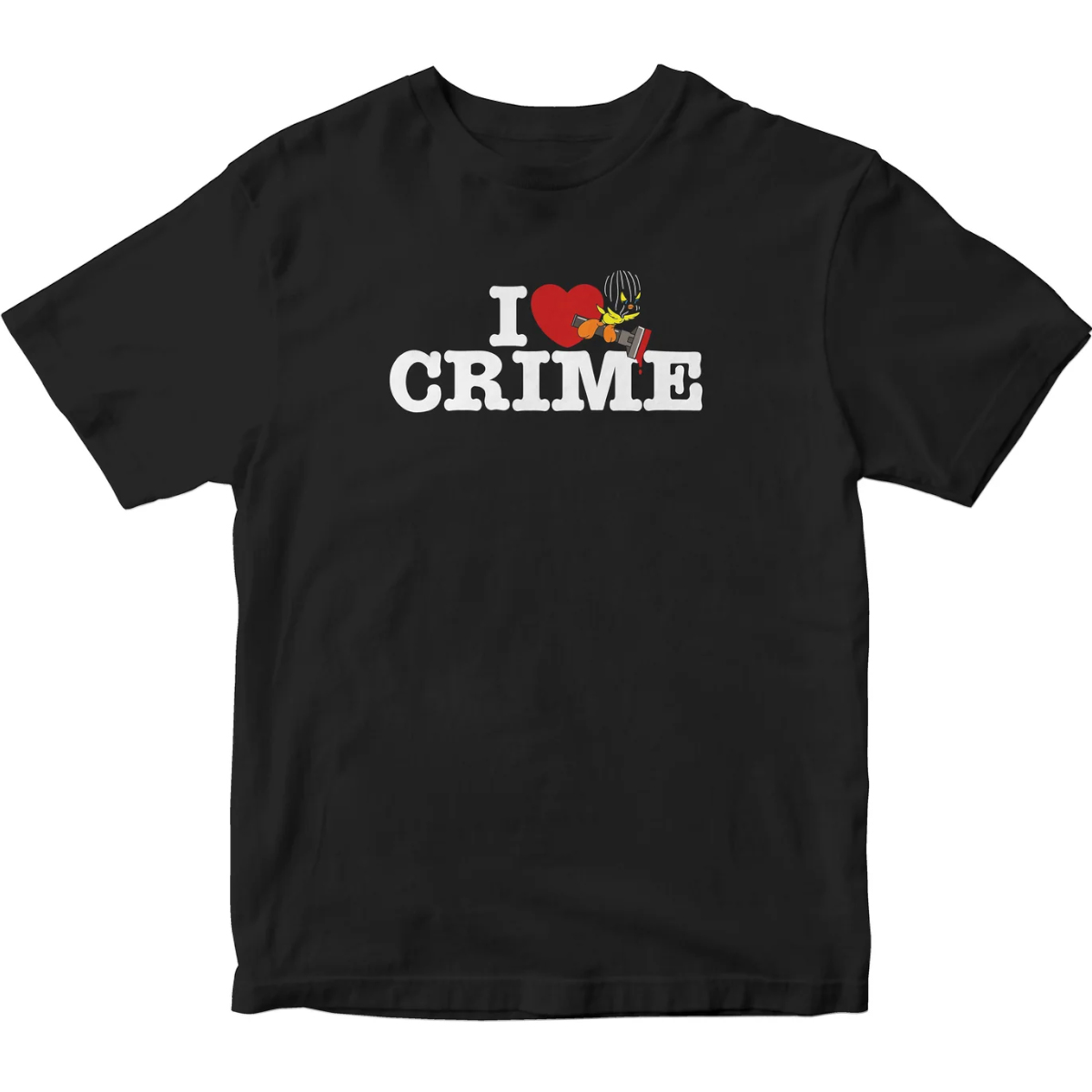 Sin And Repeat T-Shirt "I love crime" Black
