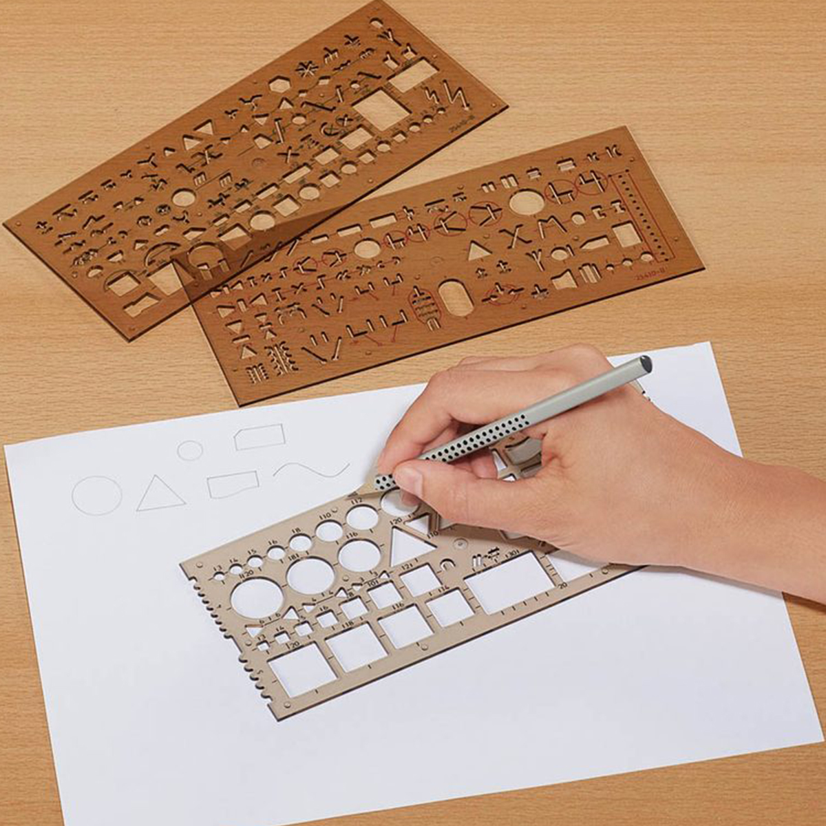 Koh-I-Noor "Zeichenschablonen Elektro" 3er Set Transparent