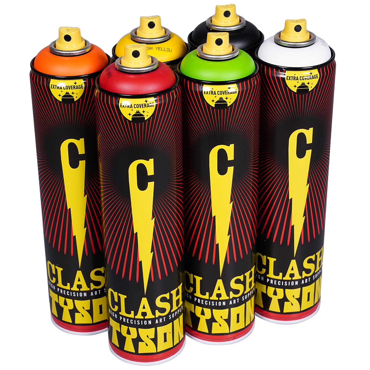 Clash Paint "Tyson Sixpack - Basic Colors" (6x600ml)