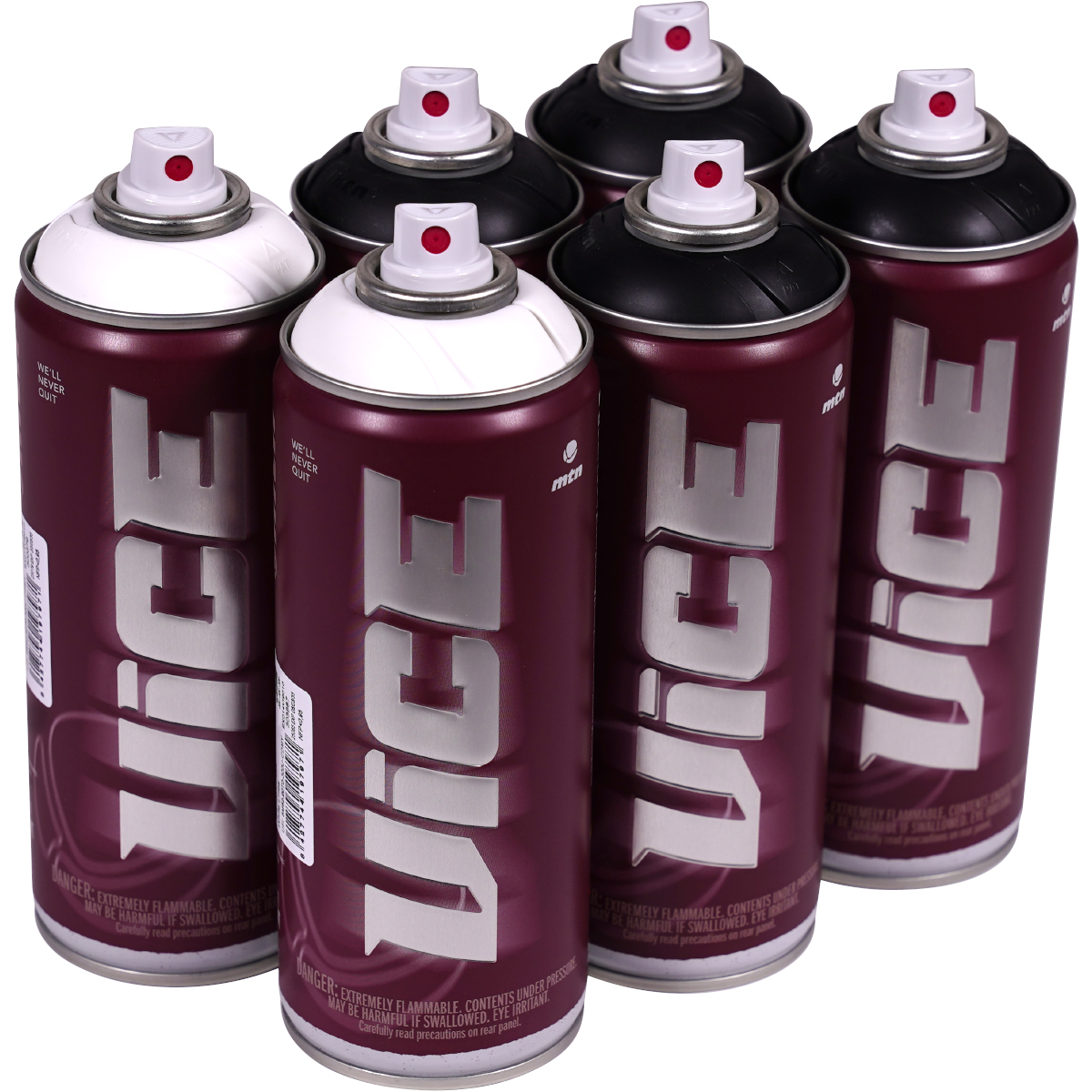 MTN "Vice" Sixpack Black & White (6x400ml)