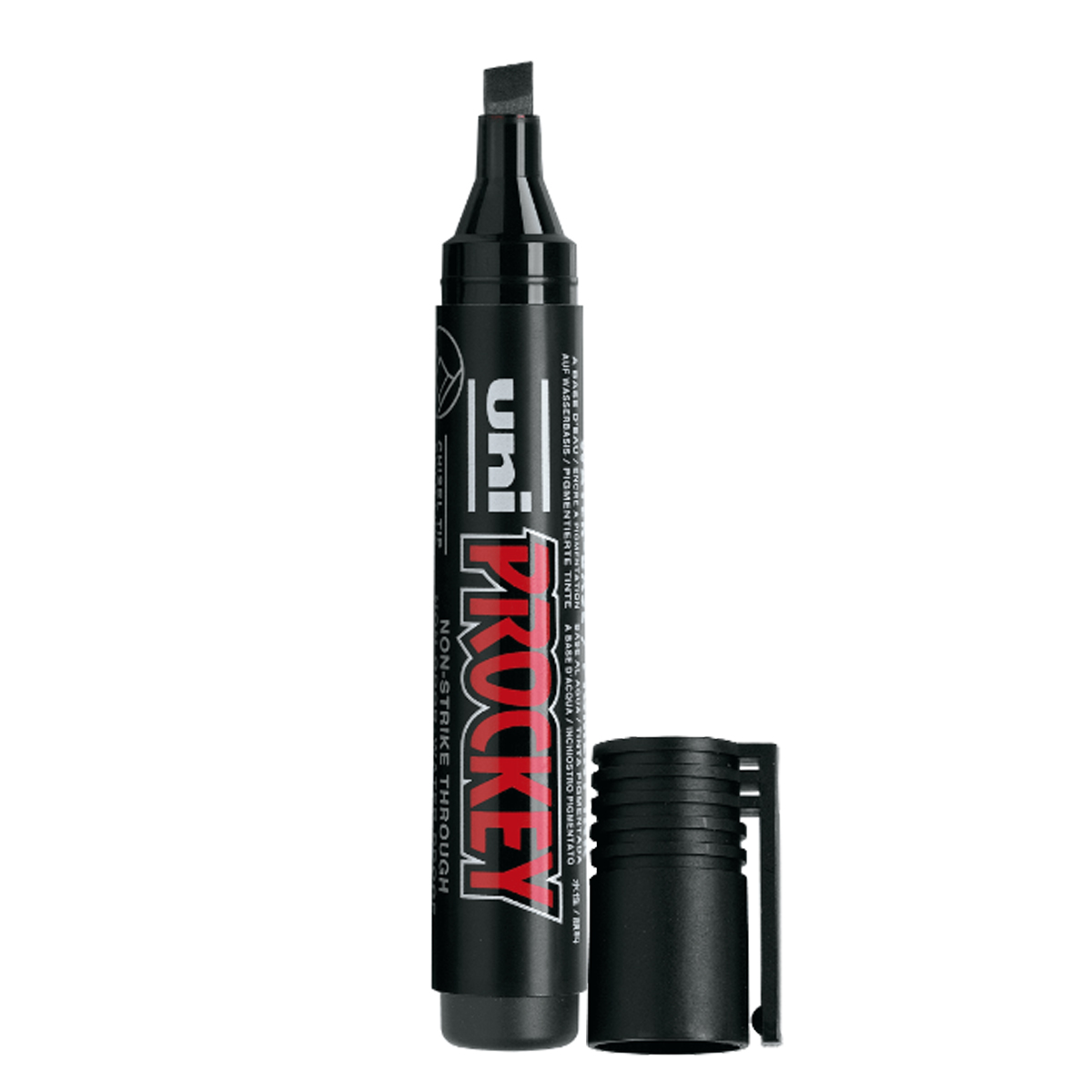 Uni-Prockey "Permanent Chisel Marker" (3-6mm) - Black