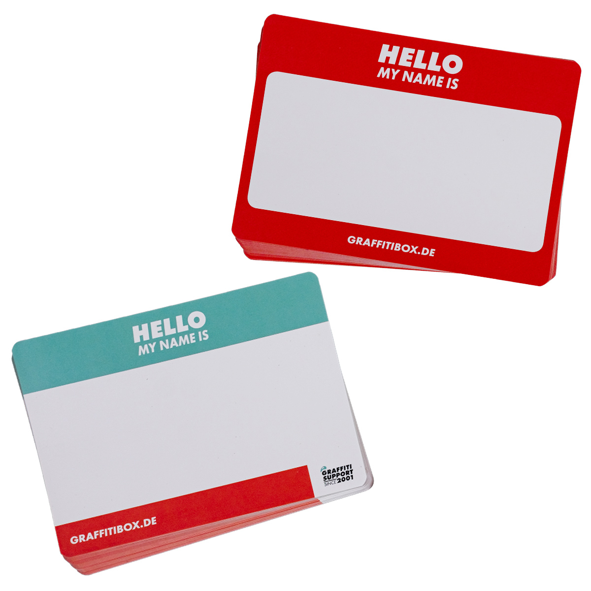2er Stickerpack "Graffitibox Hello My Name is.." (10x15cm)" (2x50 Stk.)