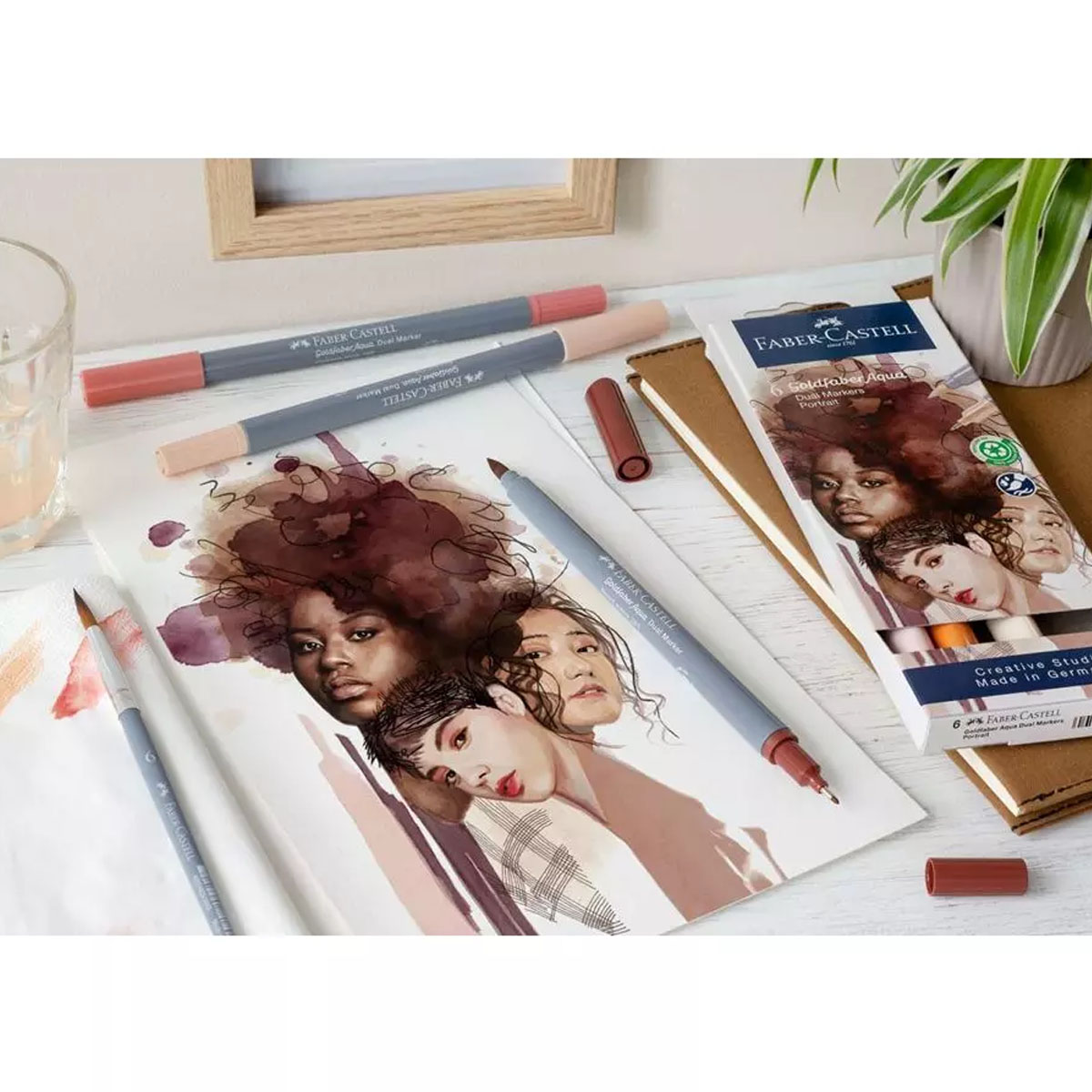 Dual Marker "Goldfaber AQUA" - 6er Etui - Graffiti