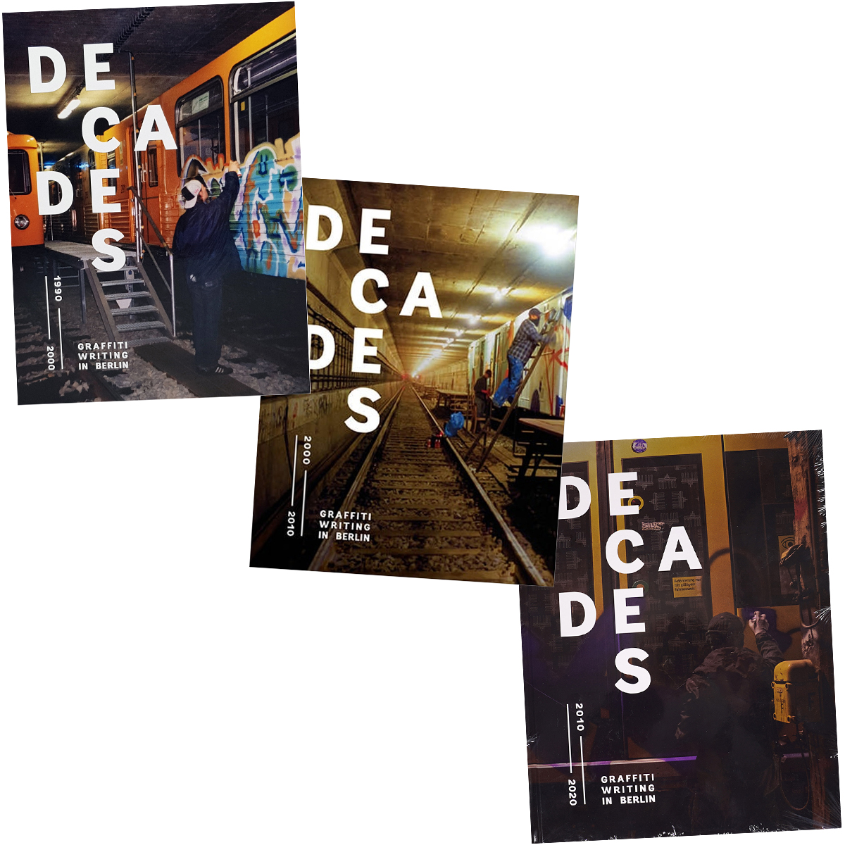 Buch 3er Bundle "DECADES Vol.1+2+3" Graffiti Writing in Berlin