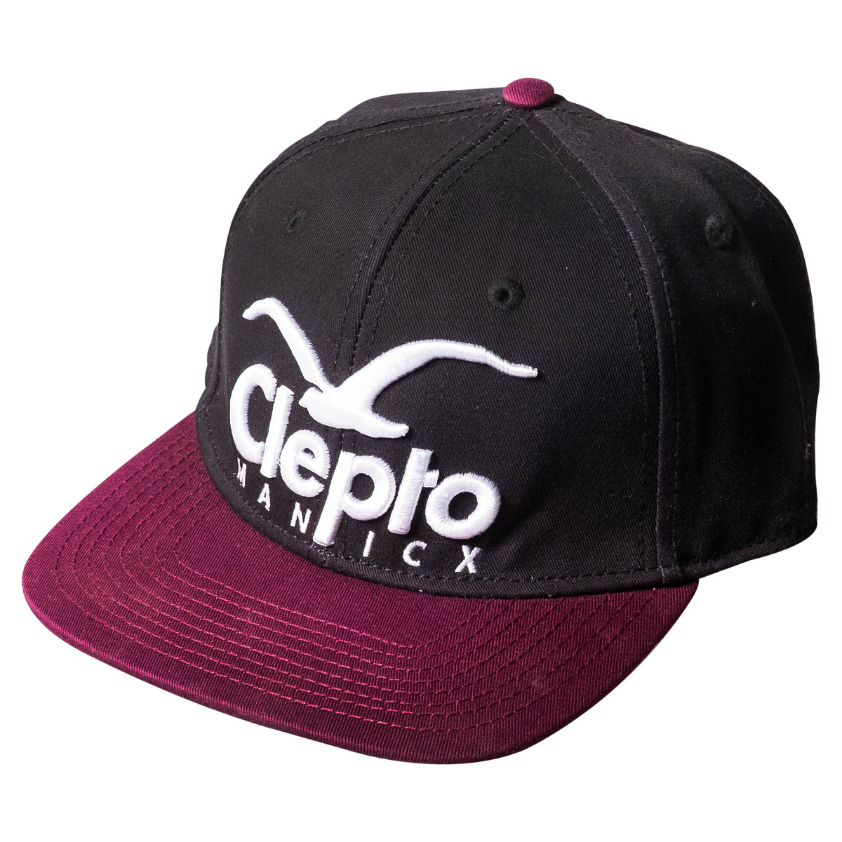 Cleptomanicx Cap "Super CL" Pirate Black/Burgundy
