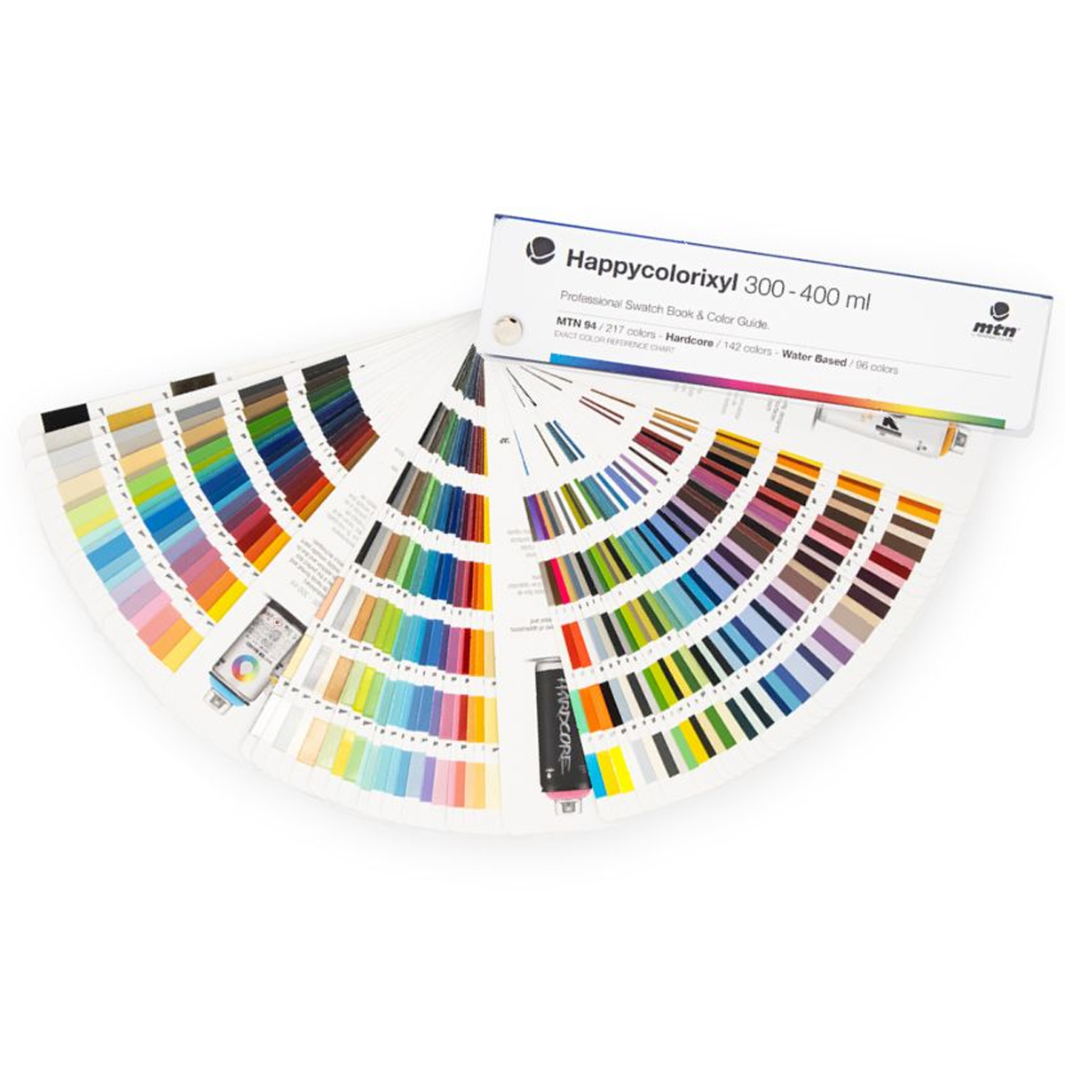 MTN "Happycolorixyl 300-400ml" Swatchbook (Echtfarbfächer)