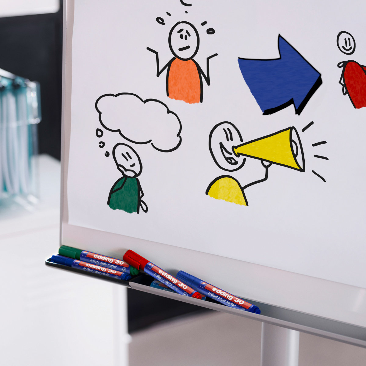 Edding "30" Brilliant Paper Marker - Black (1,5-3mm)