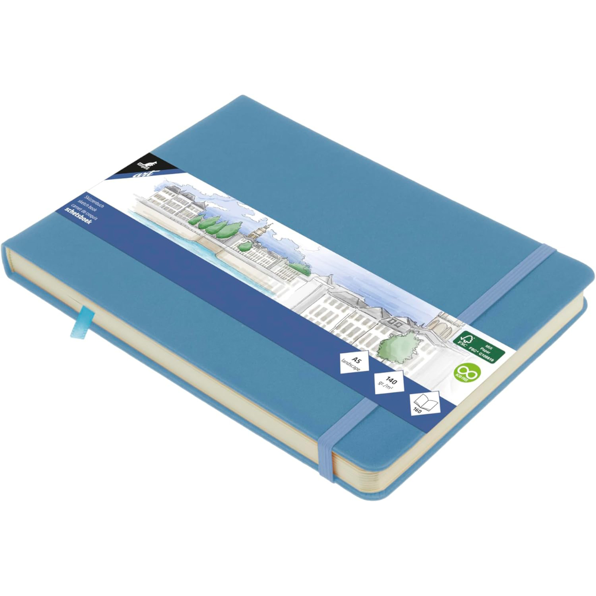 Kangaro "Skizzenbuch" A5 Querformat 140g/m² (Hardcover 160 Seiten) Sky Blue