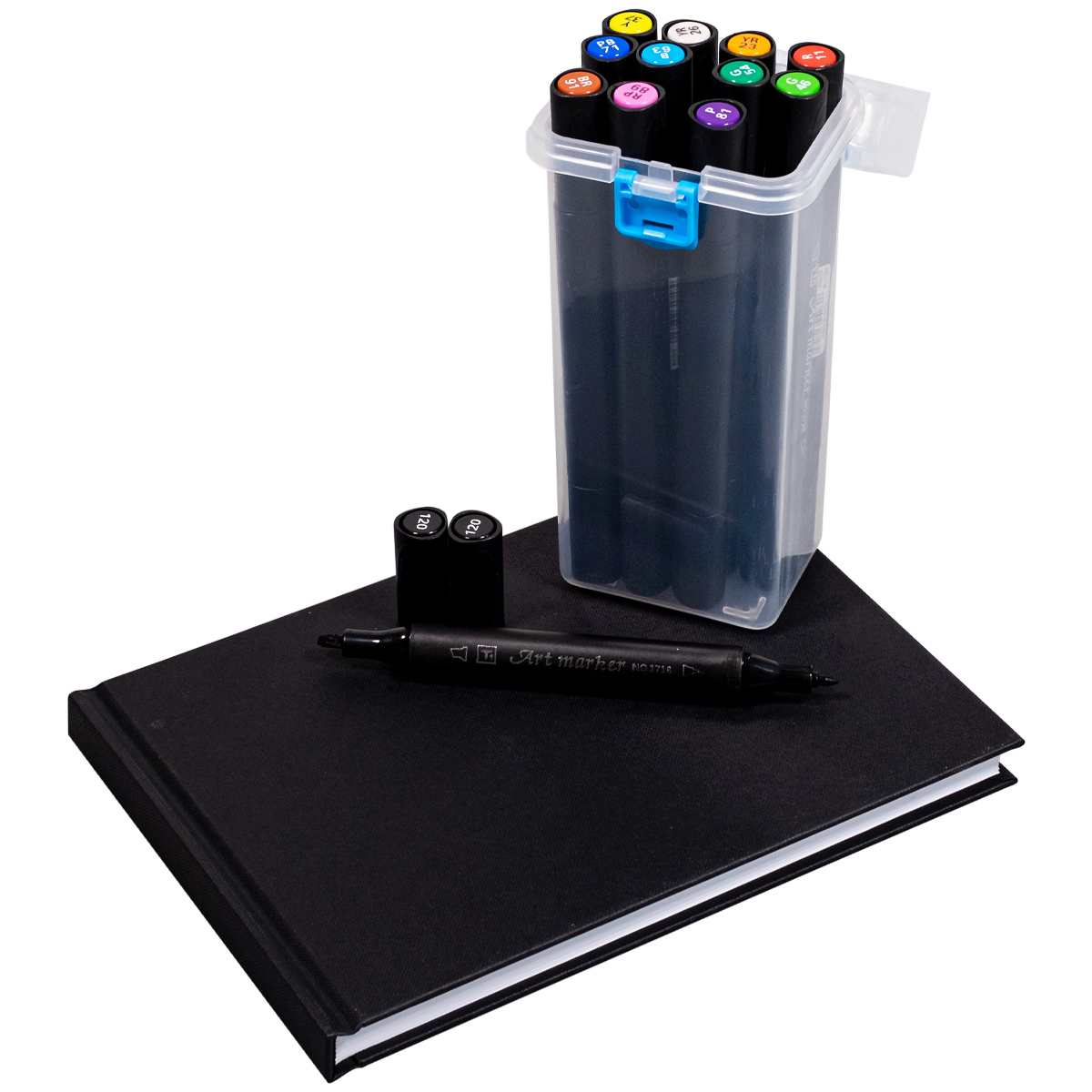 We Love Markers "Art Twin Marker 12er Set inkl. Blackbook A5"
