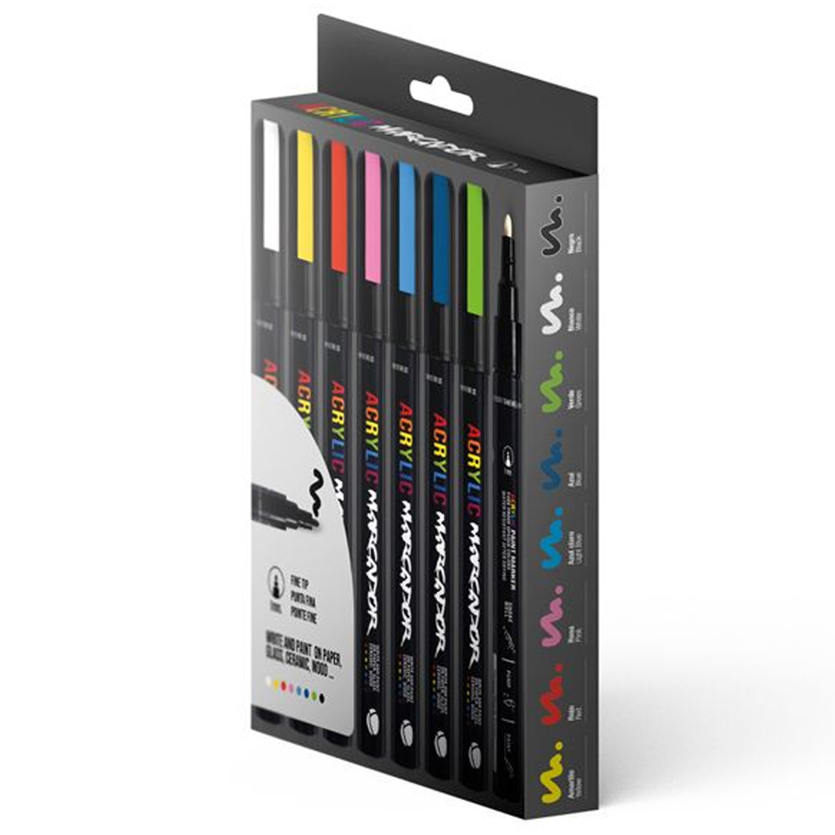 MTN "Marcador" Acryl Marker (1mm) 8er Set