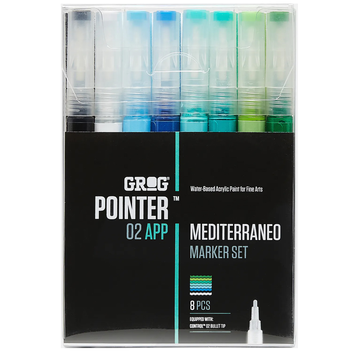 Grog "Pointer 02 APP" Mediterraneo 8er Marker Set (2mm)