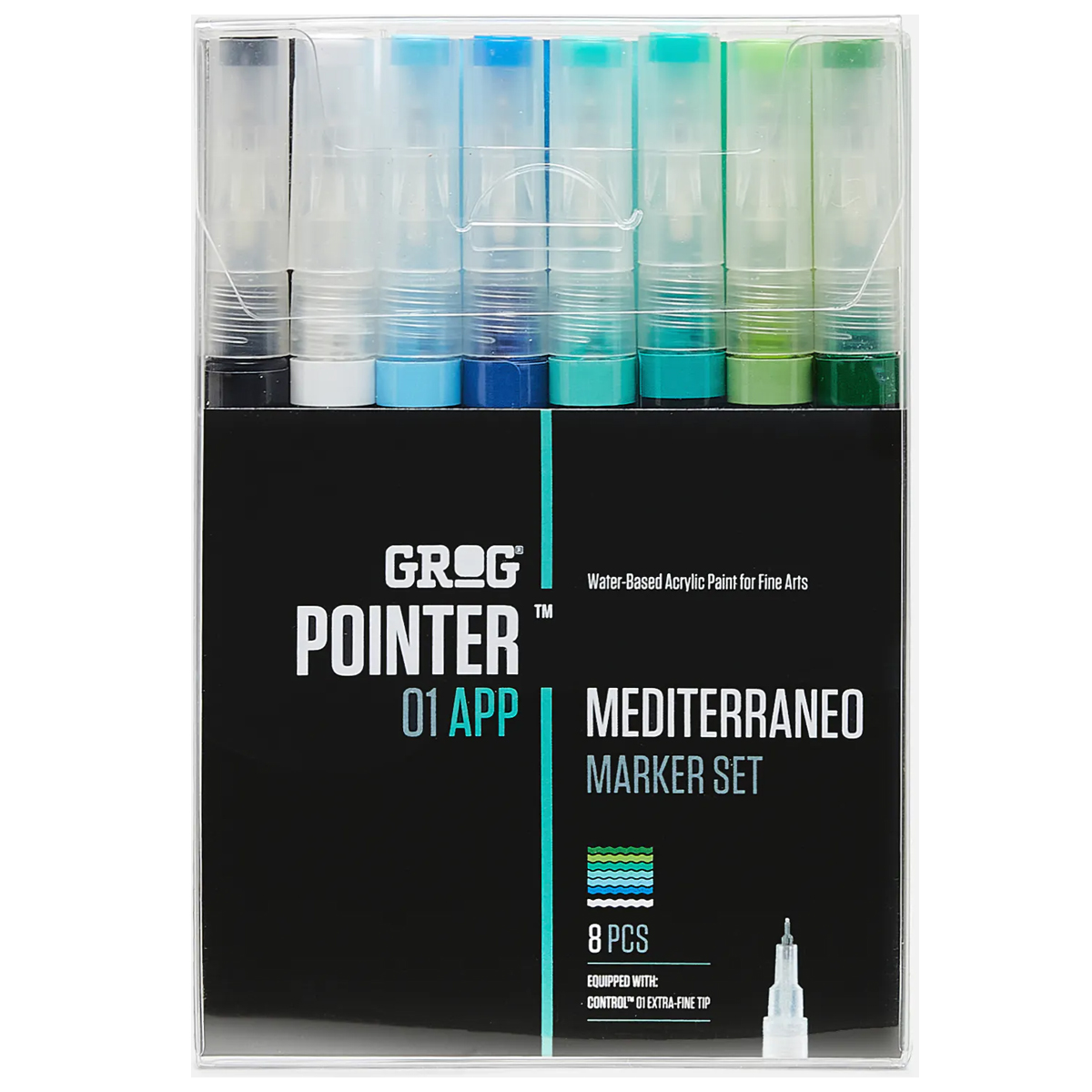 Grog "Pointer 01 APP" Mediterraneo 8er Marker Set (1mm)