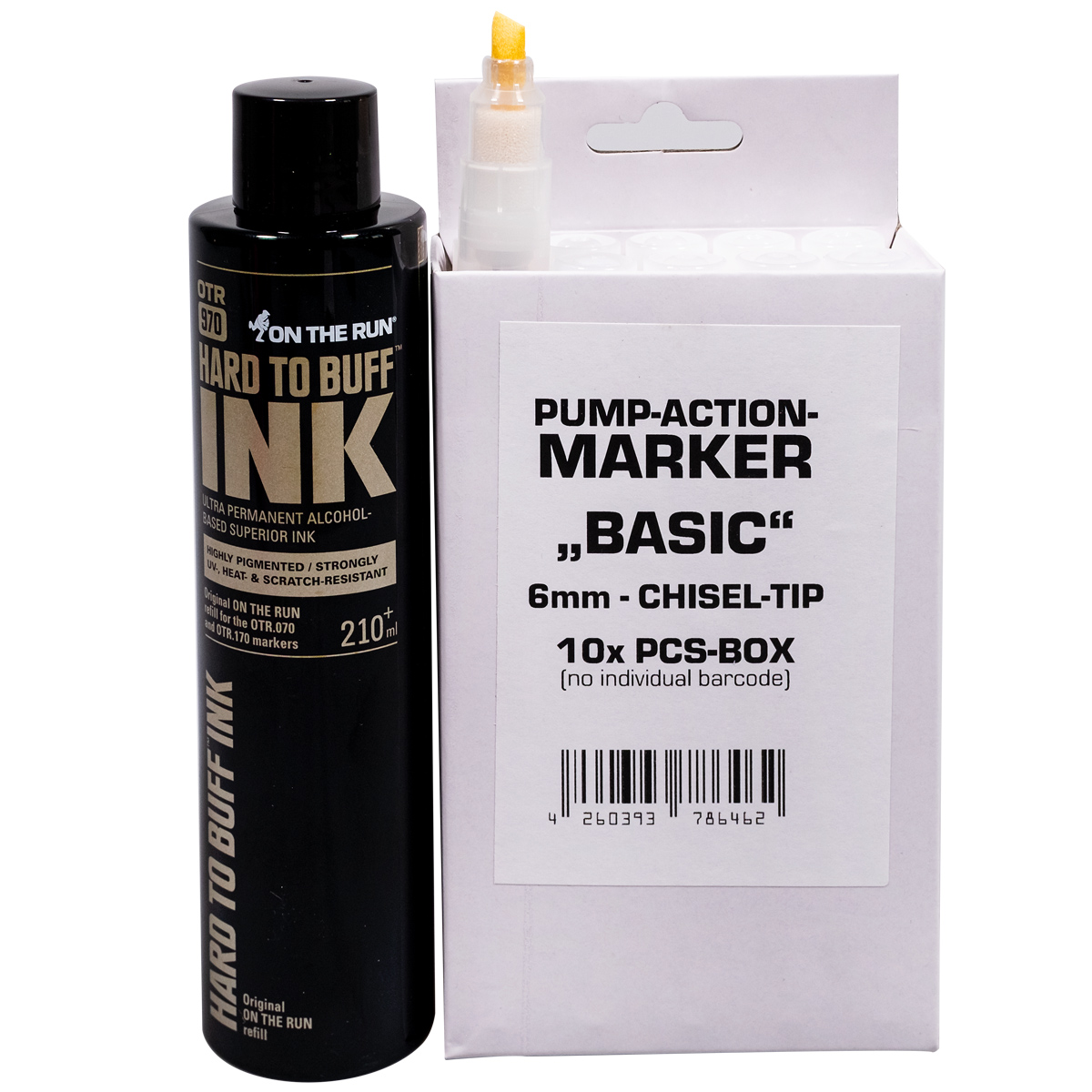 We Love Marker "Basic Chisel Pumpmarker 10er Set inkl. OTR.970 Hard 2 Buff INK"