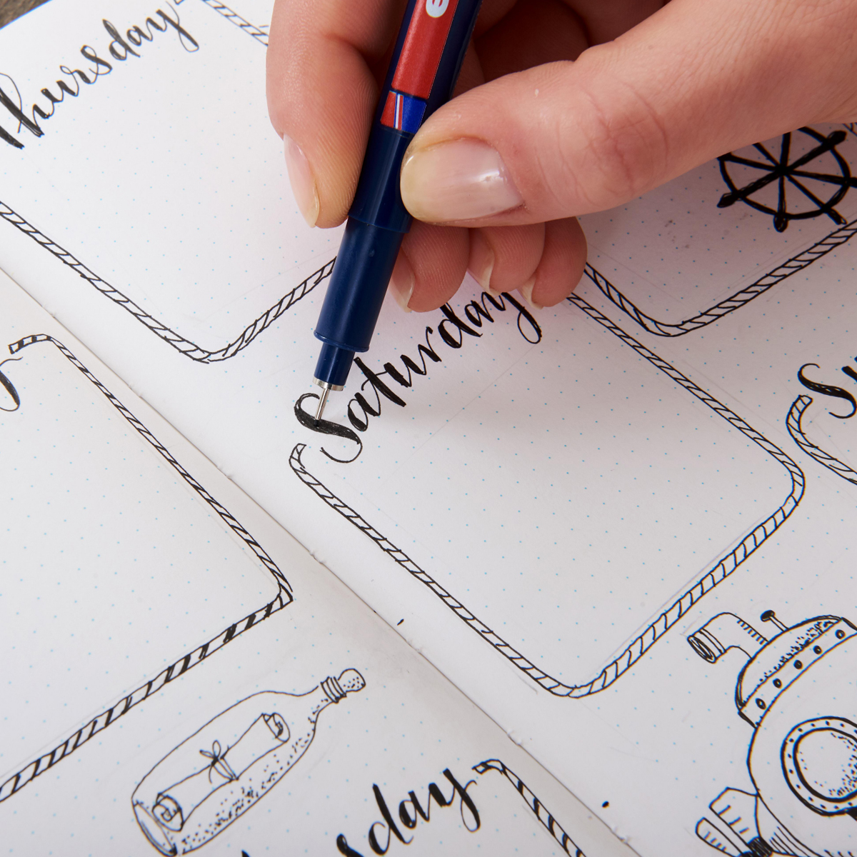 Edding "1800+2185" Handlettering Starter 4er Set (0,1-0,7mm)