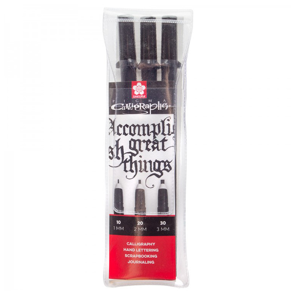 Sakura "Pigma Calligrapher" 3er Set - Black