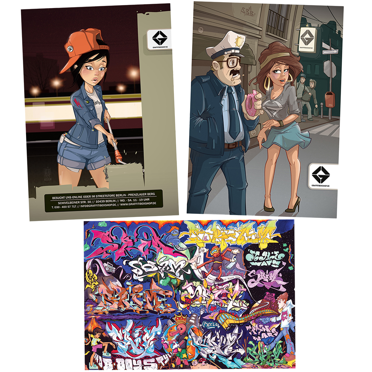 Graffitibox "3er Posterset #10" DIN A1 (gerollt)