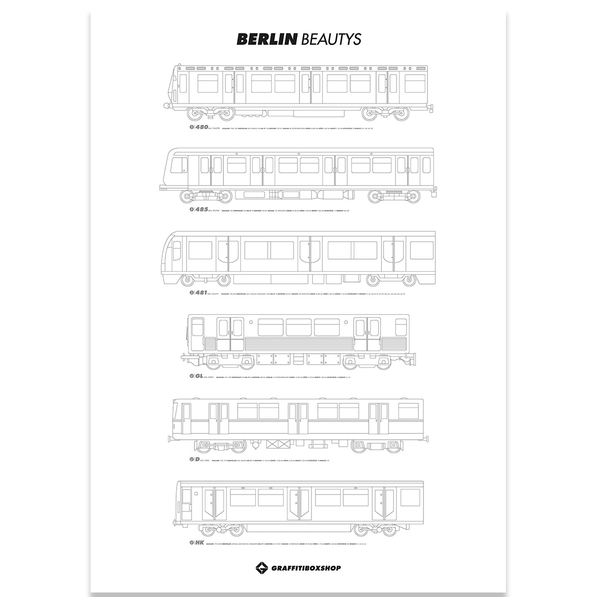 Graffitibox Poster "Berlin Beauties" - DIN A0 (gerollt)