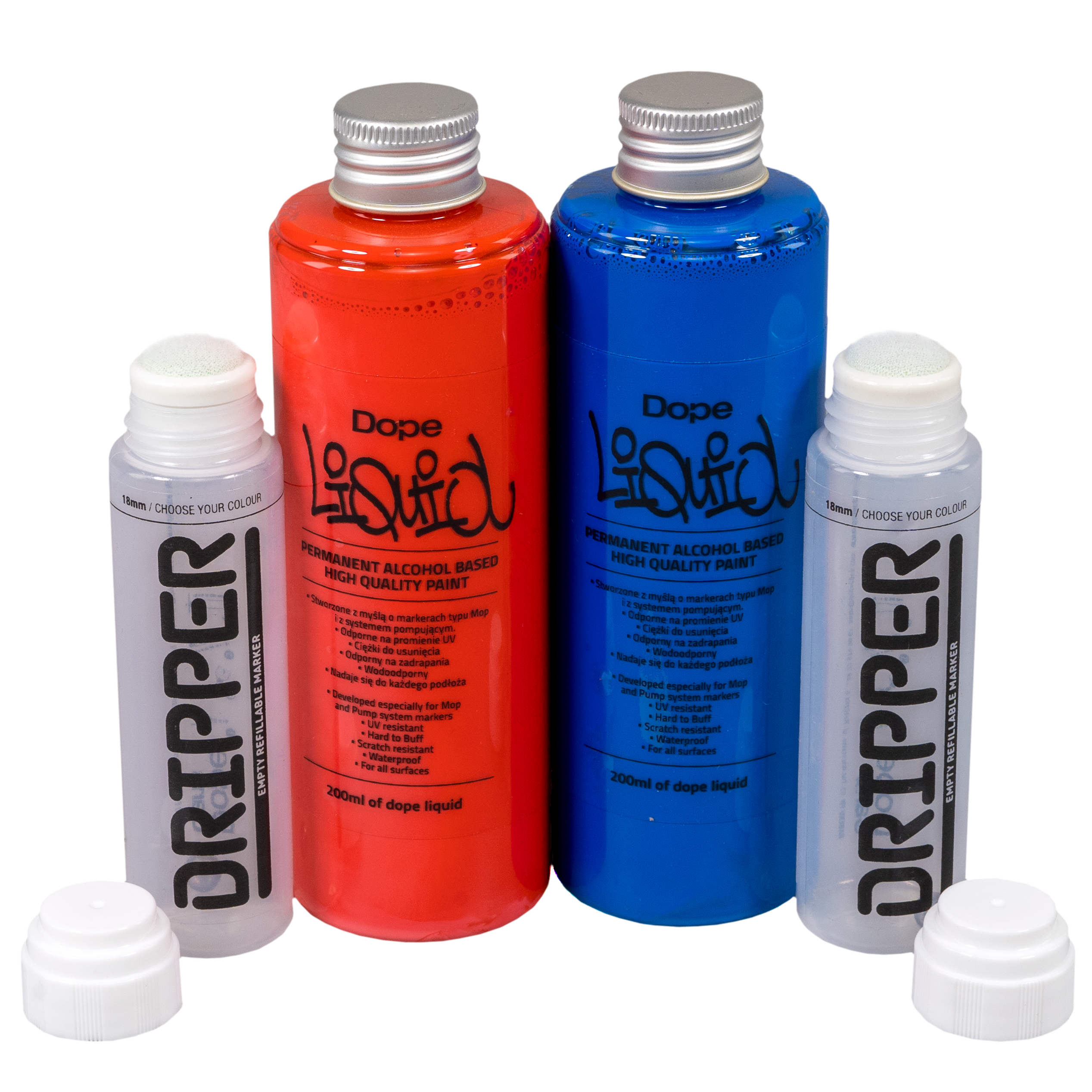 Dope "Liquid Refill Dripper Red/Blue Set" (4 Teile)