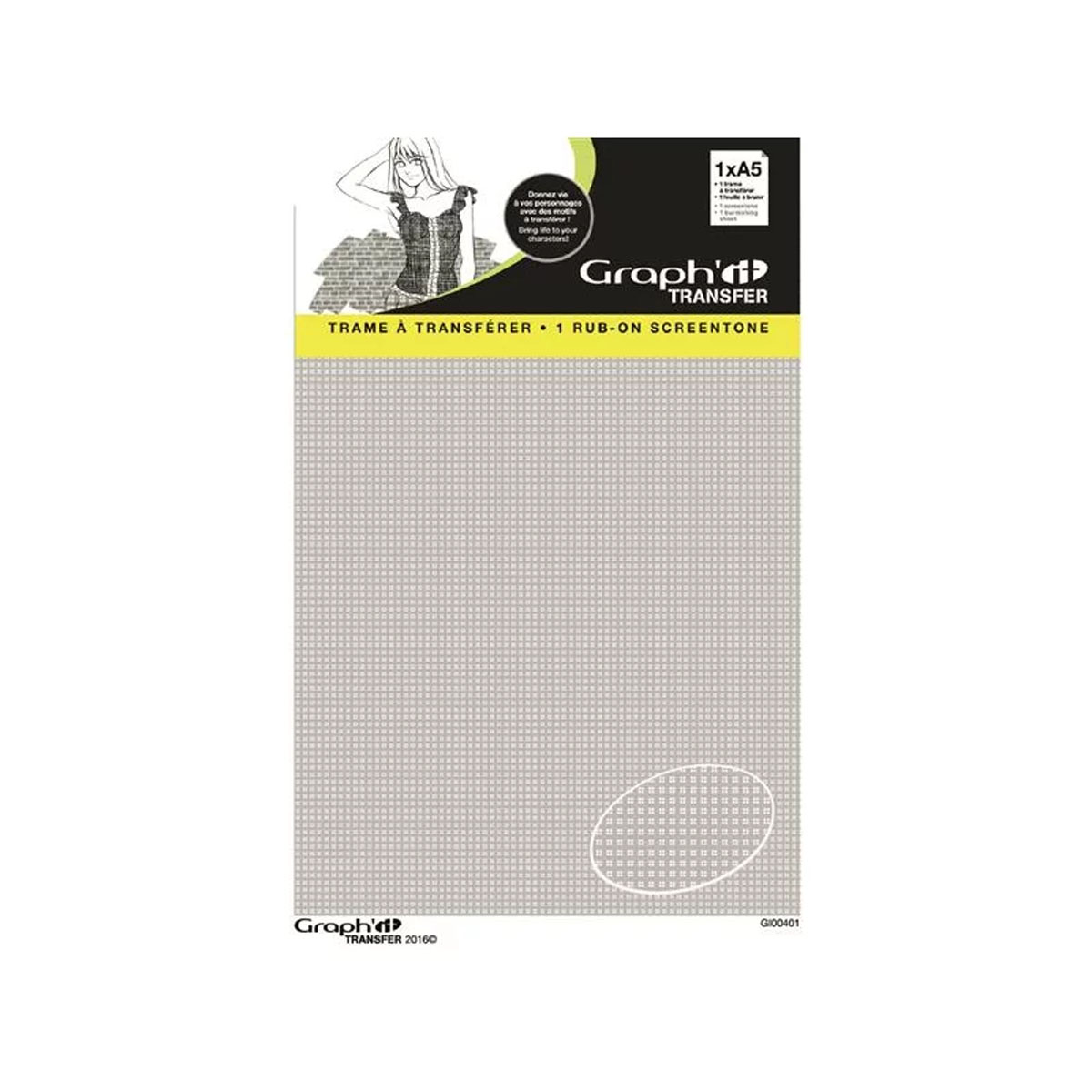 Graph´It "Transfer A5 - rub on screentone" - Design2
