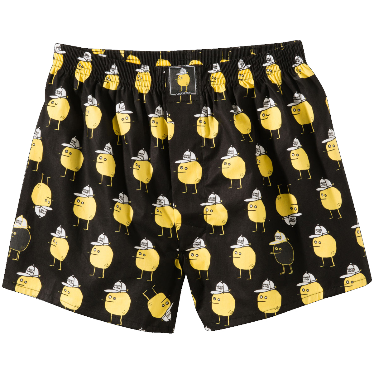 Lousy Livin Boxershorts "Zitrone" Black