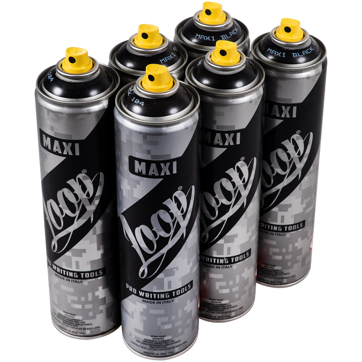 Loop Paint "Maxi One Color Sixpack - Black LP-416" (6x600ml)